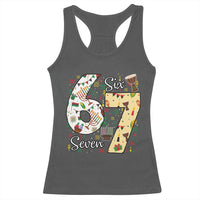Funny 67 Kwanzaa Racerback Tank Top Six Seven Meme Kinara Candles African American Christmas - Wonder Print Shop