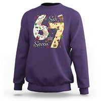 Funny 67 Kwanzaa Sweatshirt Six Seven Meme Kinara Candles African American Christmas - Wonder Print Shop