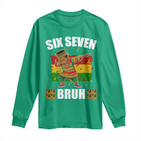 Funny 67 Kwanzaa Long Sleeve Shirt Six Seven Bruh Dabbing African Heritage - Wonder Print Shop