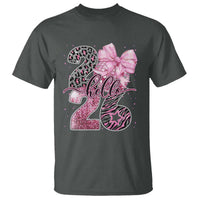 Happy New Year 2026 T Shirt Hello 2026 Disco Ball Pink Coquette Bow Faux Glitter - Wonder Print Shop