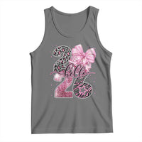 Happy New Year 2026 Tank Top Hello 2026 Disco Ball Pink Coquette Bow Faux Glitter - Wonder Print Shop