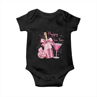 Happy New Year 2026 New Years Eve Party Baby Onesie Pink Cocktail Disco Ball - Wonder Print Shop