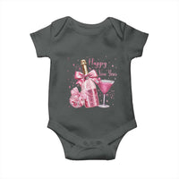 Happy New Year 2026 New Years Eve Party Baby Onesie Pink Cocktail Disco Ball - Wonder Print Shop