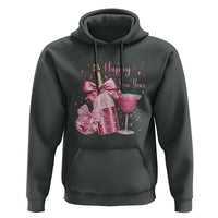 Happy New Year 2026 New Years Eve Party Hoodie Pink Cocktail Disco Ball - Wonder Print Shop