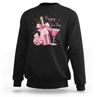 Happy New Year 2026 New Years Eve Party Sweatshirt Pink Cocktail Disco Ball - Wonder Print Shop