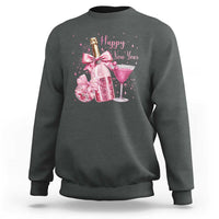 Happy New Year 2026 New Years Eve Party Sweatshirt Pink Cocktail Disco Ball - Wonder Print Shop