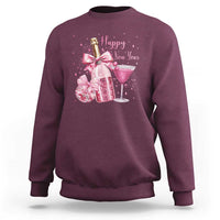 Happy New Year 2026 New Years Eve Party Sweatshirt Pink Cocktail Disco Ball - Wonder Print Shop