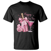 Happy New Year 2026 New Years Eve Party T Shirt Pink Cocktail Disco Ball - Wonder Print Shop