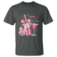 Happy New Year 2026 New Years Eve Party T Shirt Pink Cocktail Disco Ball - Wonder Print Shop