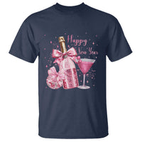 Happy New Year 2026 New Years Eve Party T Shirt Pink Cocktail Disco Ball - Wonder Print Shop
