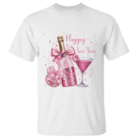 Happy New Year 2026 New Years Eve Party T Shirt Pink Cocktail Disco Ball - Wonder Print Shop