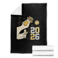 Funny New Years Eve Silly Goose 2026 Throw Blanket New Year Party - Wonder Print Shop