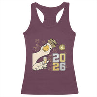 Funny New Years Eve Silly Goose 2026 Racerback Tank Top New Year Party - Wonder Print Shop