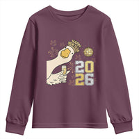 Funny New Years Eve Silly Goose 2026 Youth Sweatshirt New Year Party - Wonder Print Shop