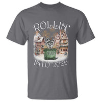 Funny Raccoon Rollin Into 2026 T Shirt New Year Dumpster Fire Firework - Wonder Print Shop