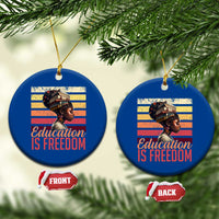 Education Is Freedom Ceramic Ornament Retro Black History Month Teacher