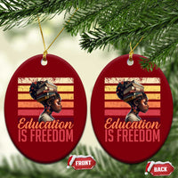 Education Is Freedom Ceramic Ornament Retro Black History Month Teacher