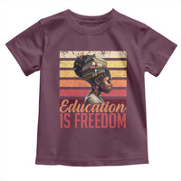 Education Is Freedom Toddler T Shirt Retro Black History Month Teacher