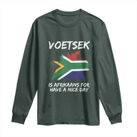 Funny Voetsek Is Afrikaans For Have A Nice Day Long Sleeve Shirt Vintage Saffa Flag