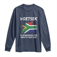 Funny Voetsek Is Afrikaans For Have A Nice Day Long Sleeve Shirt Vintage Saffa Flag