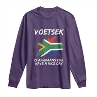 Funny Voetsek Is Afrikaans For Have A Nice Day Long Sleeve Shirt Vintage Saffa Flag
