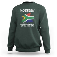Funny Voetsek Is Afrikaans For Have A Nice Day Sweatshirt Vintage Saffa Flag