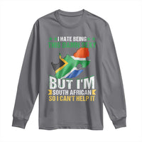 I Hate Being This Damn Sexy But I'm South African So I can't Help It Long Sleeve Shirt Saffa Flag