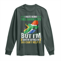I Hate Being This Damn Sexy But I'm South African So I can't Help It Long Sleeve Shirt Saffa Flag
