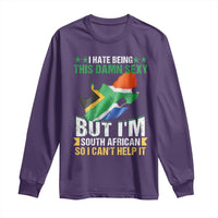 I Hate Being This Damn Sexy But I'm South African So I can't Help It Long Sleeve Shirt Saffa Flag