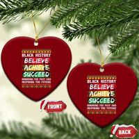 Black History Believe Achieve Succeed Ceramic Ornament African American History