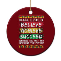 Black History Believe Achieve Succeed Ceramic Ornament African American History