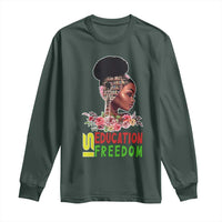 Education Is Freedom Long Sleeve Shirt Black History Month Teacher Melanin Black Girl