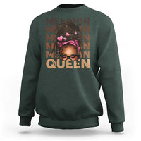 African American Pride Sweatshirt Melanin Queen Afro Messy Bun