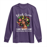 Proud African American Melanin Black Afro Girl Long Sleeve Shirt Black Queen I Am Who I Am Your Approval Isn't Needed