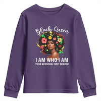 Proud African American Melanin Black Afro Girl Youth Sweatshirt Black Queen I Am Who I Am Your Approval Isn't Needed
