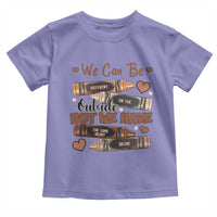 African American Teacher Toddler T Shirt We Can Be Different On The Outside But We Have The Same Heart Inside Melanin Crayons