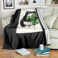 Funny Grumpy Frog Japanese St Patricks Day Throw Blanket