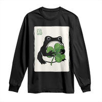 Funny Grumpy Frog Japanese St Patricks Day Long Sleeve Shirt