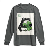 Funny Grumpy Frog Japanese St Patricks Day Long Sleeve Shirt