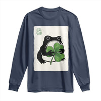 Funny Grumpy Frog Japanese St Patricks Day Long Sleeve Shirt