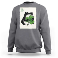Funny Grumpy Frog Japanese St Patricks Day Sweatshirt