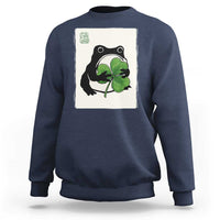 Funny Grumpy Frog Japanese St Patricks Day Sweatshirt