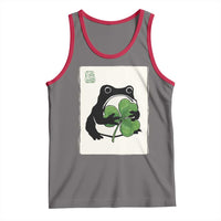 Funny Grumpy Frog Japanese St Patricks Day Tank Top