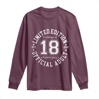 Funny 18th Birthday Long Sleeve Shirt Est 2008 Limited Edition Official Adult