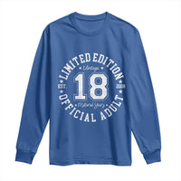 Funny 18th Birthday Long Sleeve Shirt Est 2008 Limited Edition Official Adult