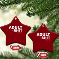Funny Adultish 18th Birthday Ceramic Ornament Adult Shit 18 Years Old Joke