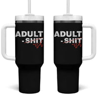 Funny Adultish 18th Birthday Tumbler With Handle Adult Shit 18 Years Old Joke