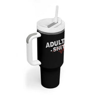Funny Adultish 18th Birthday Tumbler With Handle Adult Shit 18 Years Old Joke