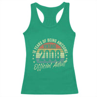 Funny 18th Birthday Racerback Tank Top 18 Years Old Gifts Vintage 2008 Official Adult