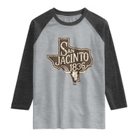 Battle of San Jacinto 1836 Texas History Independence Day Raglan Shirt